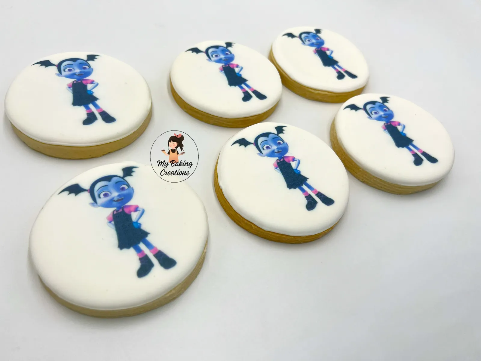 Custom printed Vampirina themed cookies Bay Area bakery